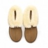 UGG en peau de mouton double face avec col en laine et cheville,Châtaigne