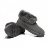 UGG en peau de mouton double face avec col en laine et cheville,Gris