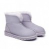 UGG en peau de mouton double face avec col en laine et cheville,Lilas