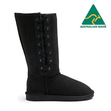 UGG Classic Chaussures montantes à lacets noir - Fabriquées en Australie