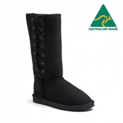 UGG Classic Chaussures montantes à lacets noir - Fabriquées en Australie