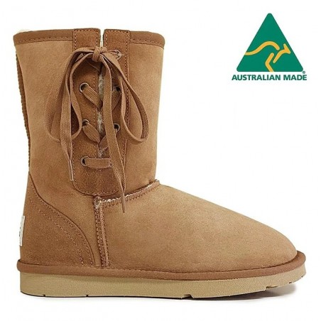 Bottes courtes à lacets UGG Châtaigne - Fabriquées en Australie