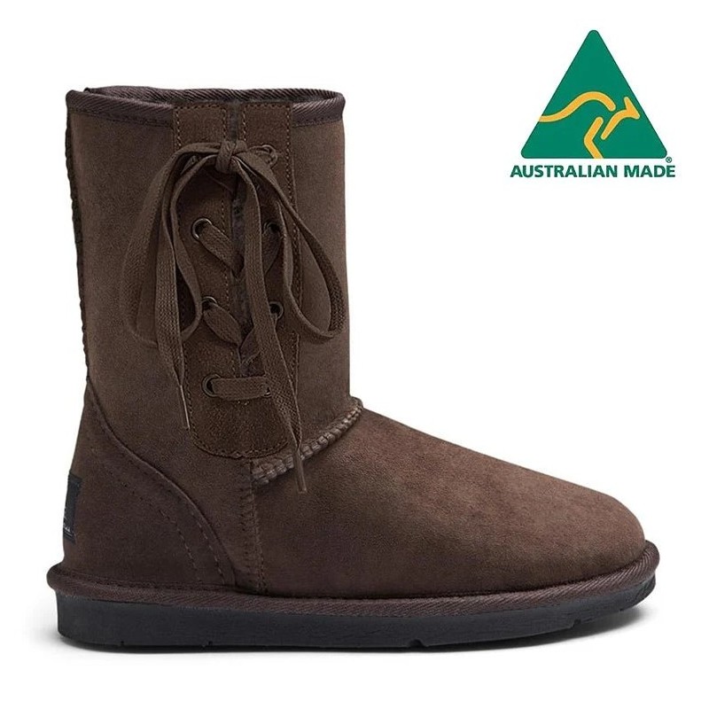 Bottes courtes à lacets UGG brun- Fabriquées en Australie