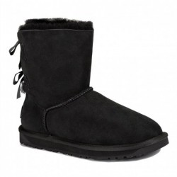 UGG Bottes courtes à double nœud arrière —Noir