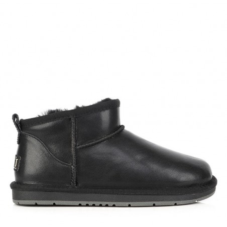 Bottes Ugg Mini Slant en cuir nappa -Noir