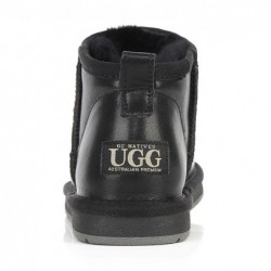 Bottes Ugg Mini Slant en cuir nappa -Noir