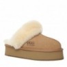 UGG Ultimate Platform Ladies Scuff,pantoufles à plateforme châtaigne