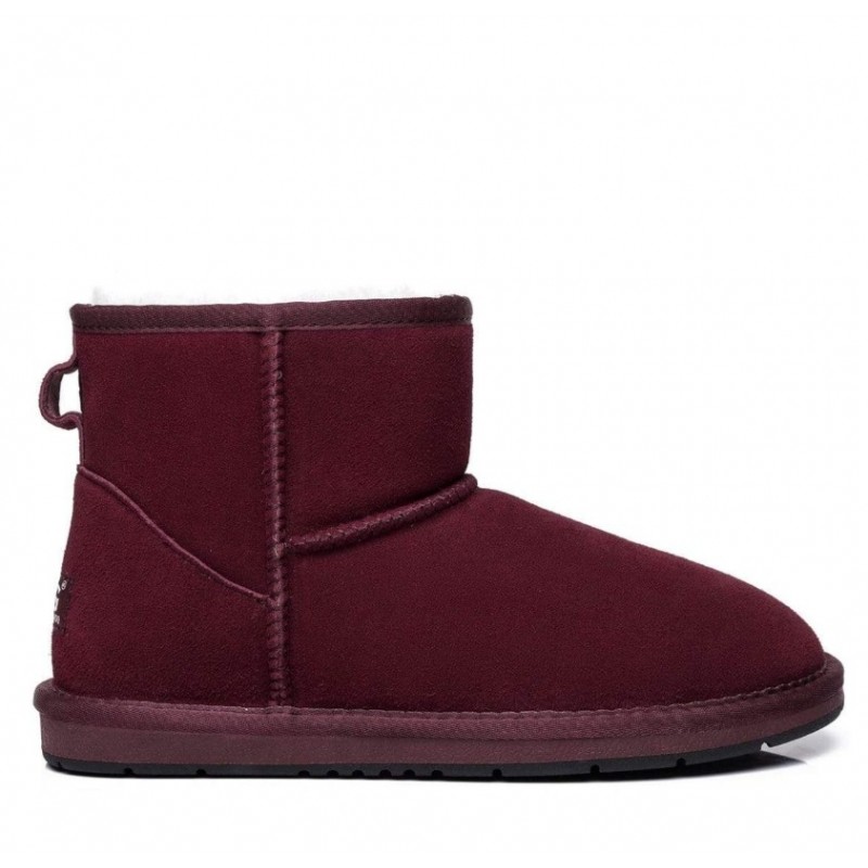 UGG Mini-bottines en daim de qualité supérieure —Bordeaux