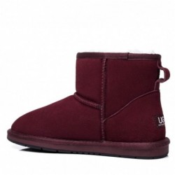 UGG Mini-bottines en daim de qualité supérieure —Bordeaux