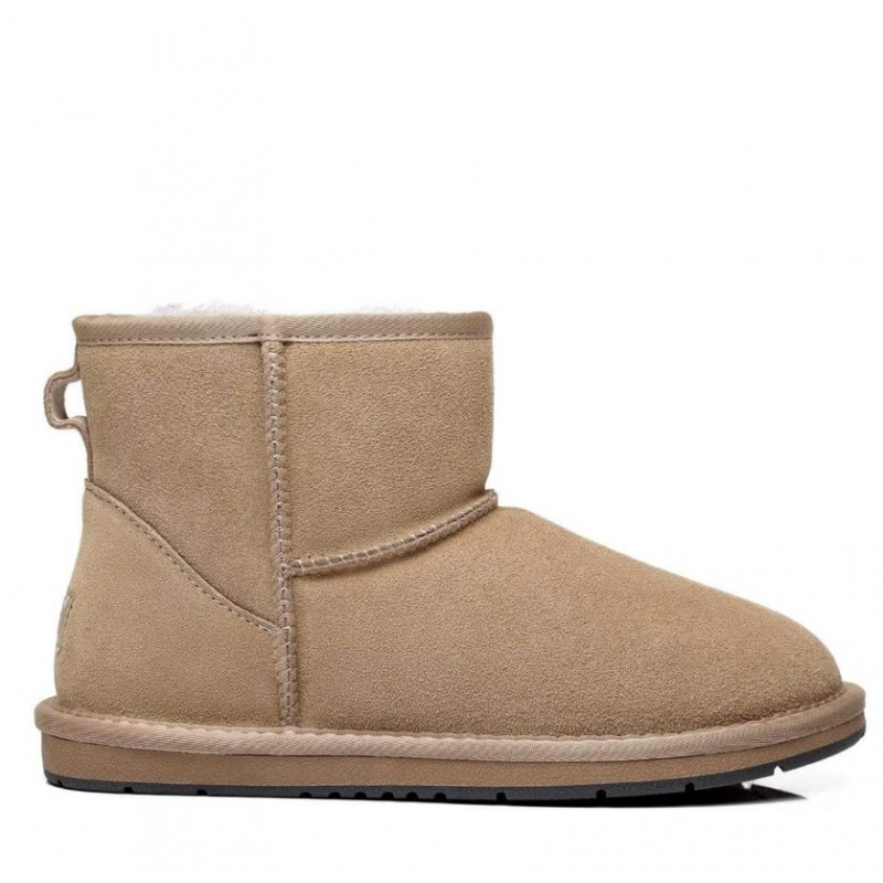 UGG Mini-bottines en daim de qualité supérieure —marron kaki