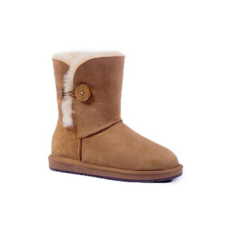 UGG Premium Bottes courtes  à 1 bouton -Châtaigne