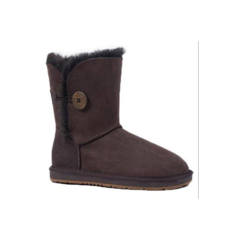 UGG Premium Bottes courtes  à 1 bouton -Chocolat