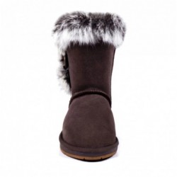 UGG Premium Foxy bottes mi-mollet en fourrure de lapin—Chocolat