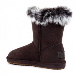 UGG Premium Foxy bottes mi-mollet en fourrure de lapin—Chocolat