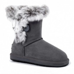 UGG Premium Foxy bottes mi-mollet en fourrure de lapin—Gris