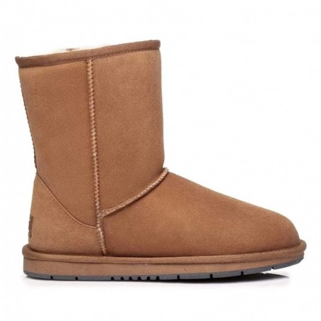 UGG Bottes courtes en daim de qualité supérieure -Châtaigne