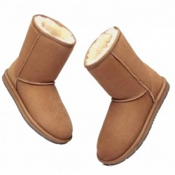 UGG Bottes courtes en daim de qualité supérieure -Châtaigne