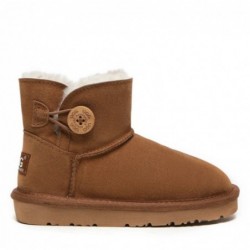 Ugg Nolan Mini-bouton pour enfants bottes -marron