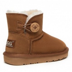 Ugg Nolan Mini-bouton pour enfants bottes -marron