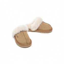 UGG chaussons enfant en laine de mouton givré ,Châtaigne