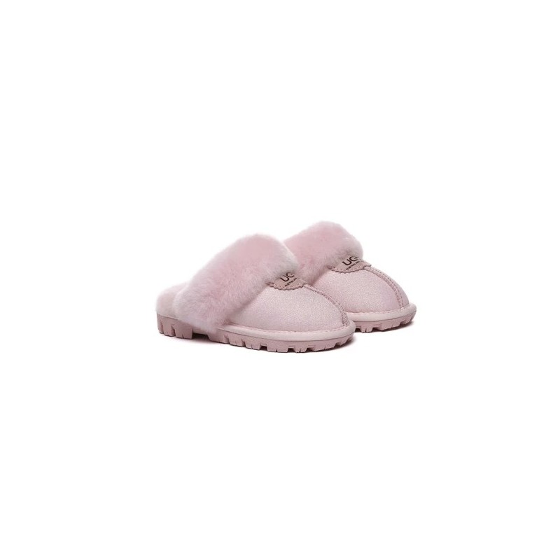 UGG Chaussons pour enfants en laine de mouton Shirley Rose