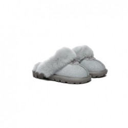 UGG Chaussons pour enfants en laine de mouton Shirley Argent