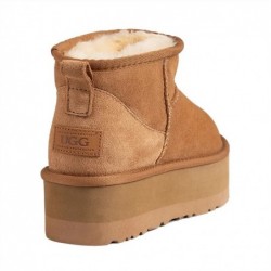 UGG Ultra Mini Classic Supreme Plateforme,châtaigne