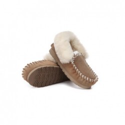 UGG Kids Popo Mokassin aus Schaffell und Wolle  Châtaigne